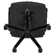 Flash Fundamentals Mid-Back Black LeatherSoft-Padded Task Office Chair with Arms, BIFMA Certified, CH-197220X000-BK-GG
