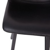 Caleb Modern Armless 24 Inch Counter Height Stools Commercial Grade with Footrests in Black LeatherSoft and Black Matte Metal Frames, Set of 2, CH-212069-24-BK-GG