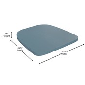 Perry Commercial Grade Blue Metal Indoor-Outdoor Stackable Chair with Teal-Blue Poly Resin Wood Seat, CH-31230-BL-PL1C-GG