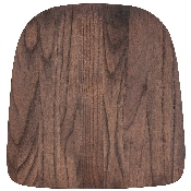 Rustic Walnut Wood Seat for Colorful Metal Chairs, CH-31230M1D-GG