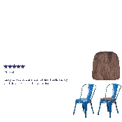 Rustic Walnut Wood Seat for Colorful Metal Chairs, CH-31230M1D-GG
