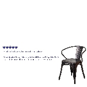 Commercial Grade Black-Antique Gold Metal Indoor-Outdoor Chair with Arms, CH-31270-BQ-GG