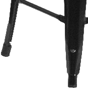 Commercial Grade 24" High Backless Black Metal Indoor-Outdoor Counter Height Stool with Square Seat, CH-31320-24-BK-GG
