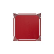 Kai Commercial Grade 24" High Backless Red Metal Indoor-Outdoor Counter Height Stool with Square Red Poly Resin Wood Seat, CH-31320-24-RED-PL2R-GG