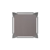 Kai Commercial Grade 24" High Backless Silver Metal Indoor-Outdoor Counter Height Stool with Square Gray Poly Resin Wood Seat, CH-31320-24-SIL-PL2G-GG