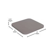 Kai Commercial Grade 24" High Backless White Metal Indoor-Outdoor Counter Height Stool with Square Gray Poly Resin Wood Seat, CH-31320-24-WH-PL2G-GG