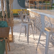 Commercial Grade 30" High Silver Metal Indoor-Outdoor Barstool with Removable Back, CH-31320-30GB-SIL-GG