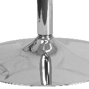 23.5'' Round Glass Table with 35.5''H Chrome Base, CH-6-GG
