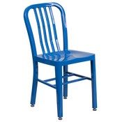 Commercial Grade Blue Metal Indoor-Outdoor Chair, CH-61200-18-BL-GG