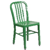 Commercial Grade Green Metal Indoor-Outdoor Chair, CH-61200-18-GN-GG