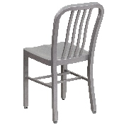Commercial Grade Silver Metal Indoor-Outdoor Chair, CH-61200-18-SIL-GG