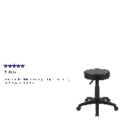 Black Adjustable Doctors Stool on Wheels with Ergonomic Molded Seat, CH-82042-3X01-GG