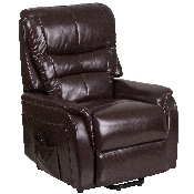 HERCULES Series Brown LeatherSoft Remote Powered Lift Recliner, CH-US-153062L-BRN-LEA-GG