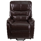 HERCULES Series Brown LeatherSoft Remote Powered Lift Recliner, CH-US-153062L-BRN-LEA-GG