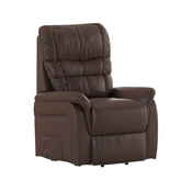 HERCULES Series Cognac LeatherSoft Remote Powered Lift Recliner for Elderly, CH-US-153062L-CGN-LEA-GG