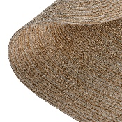 4 Foot Round Braided Design Natural Jute and Polyester Blend Indoor Area Rug, CI-19-3694-4-GG