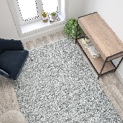 5' x 7' Handwoven Indoor/Outdoor Diamond Pattern Area Rug in Grey, CI-20-9397-57-BL-GG