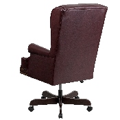 High Back Traditional Tufted Burgundy LeatherSoft Executive Ergonomic Office Chair with Oversized Headrest & Arms, CI-J600-BY-GG