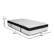 Capri Comfortable Sleep 12 Inch Memory Foam and Pocket Spring Mattress, Twin Mattress in a Box, CL-BT33PM-R12M-T-GG