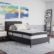 Capri Comfortable Sleep 12 Inch Memory Foam and Pocket Spring Mattress, Twin Mattress in a Box, CL-BT33PM-R12M-T-GG
