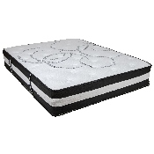 Capri Comfortable Sleep Full 12 Inch CertiPUR-US Certified Foam Pocket Spring Mattress & 2 inch Gel Memory Foam Topper Bundle, CL-E230P-2M35-F-GG