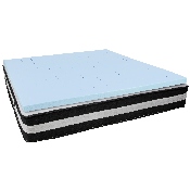 Capri Comfortable Sleep King 12 Inch CertiPUR-US Certified Foam Pocket Spring Mattress & 3 inch Gel Memory Foam Topper Bundle, CL-E230P-3M35-K-GG