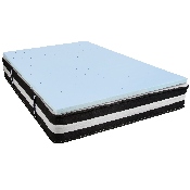 Capri Comfortable Sleep Queen 12 Inch CertiPUR-US Certified Foam Pocket Spring Mattress & 3 inch Gel Memory Foam Topper Bundle, CL-E230P-3M35-Q-GG