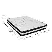 Capri Comfortable Sleep 10 Inch CertiPUR-US Certified Hybrid Pocket Spring Mattress, Full Mattress in a Box, CL-E230P-R-F-10-GG
