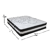Capri Comfortable Sleep 12 Inch Foam and Pocket Spring Mattress, Full Mattress in a Box, CL-E230P-R-F-GG