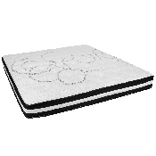 Capri Comfortable Sleep 10 Inch CertiPUR-US Certified Hybrid Pocket Spring Mattress, King Mattress in a Box, CL-E230P-R-K-10-GG