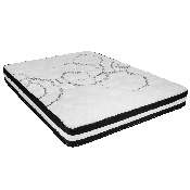 Capri Comfortable Sleep 10 Inch CertiPUR-US Certified Hybrid Pocket Spring Mattress, Queen Mattress in a Box, CL-E230P-R-Q-10-GG