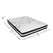 Capri Comfortable Sleep 10 Inch CertiPUR-US Certified Hybrid Pocket Spring Mattress, Queen Mattress in a Box, CL-E230P-R-Q-10-GG