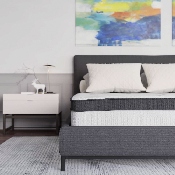 Capri Comfortable Sleep 10 Inch CertiPUR-US Certified Hybrid Pocket Spring Mattress, Queen Mattress in a Box, CL-E230P-R-Q-10-GG