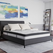 Capri Comfortable Sleep 10 Inch CertiPUR-US Certified Hybrid Pocket Spring Mattress, Queen Mattress in a Box, CL-E230P-R-Q-10-GG
