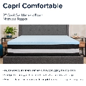 Capri Comfortable Sleep Full 10 Inch CertiPUR-US Certified Foam Pocket Spring Mattress & 2 inch Gel Memory Foam Topper Bundle, CL-E230P10-2M35-F-GG