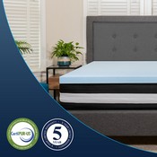 Capri Comfortable Sleep Full 10 Inch CertiPUR-US Certified Foam Pocket Spring Mattress & 2 inch Gel Memory Foam Topper Bundle, CL-E230P10-2M35-F-GG