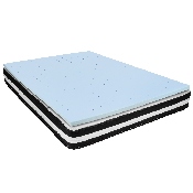 Capri Comfortable Sleep Queen 10 Inch CertiPUR-US Certified Foam Pocket Spring Mattress & 2 inch Gel Memory Foam Topper Bundle, CL-E230P10-2M35-Q-GG