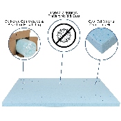 Capri Comfortable Sleep Queen 10 Inch CertiPUR-US Certified Foam Pocket Spring Mattress & 3 inch Gel Memory Foam Topper Bundle, CL-E230P10-3M35-Q-GG