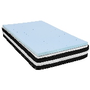 Capri Comfortable Sleep Twin 10 Inch CertiPUR-US Certified Foam Pocket Spring Mattress & 3 inch Gel Memory Foam Topper Bundle, CL-E230P10-3M35-T-GG