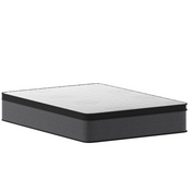 Capri Comfortable Sleep Euro Pillow Top 13 Inch CertiPUR-US Certified Hybrid Pocket Spring Mattress, Supportive Relief, Mattress in a Box, Full, CL-ET232-13-F-GG