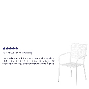 Commercial Grade White Indoor-Outdoor Steel Patio Arm Chair with Square Back, CO-2-WH-GG
