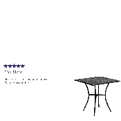 Commercial Grade 28" Square Black Indoor-Outdoor Steel Patio Table, CO-5-BK-GG