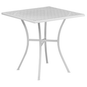 Commercial Grade Square Patio Table - Outdoor Steel Square Patio Table, CO-5-WH-GG