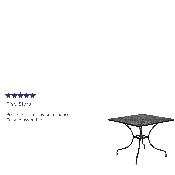 Commercial Grade 35.5" Square Black Indoor-Outdoor Steel Patio Table, CO-6-BK-GG