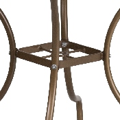 Commercial Grade 35.5" Square Gold Indoor-Outdoor Steel Patio Table, CO-6-GD-GG