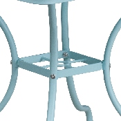 Commercial Grade 35.5" Square Sky Blue Indoor-Outdoor Steel Patio Table, CO-6-SKY-GG