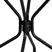 Commercial Grade 35.25" Round Black Indoor-Outdoor Steel Patio Table, CO-7-BK-GG