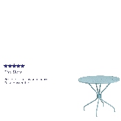 Commercial Grade 35.25" Round Sky Blue Indoor-Outdoor Steel Patio Table, CO-7-SKY-GG
