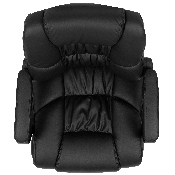 Flash Fundamentals Big & Tall 400 lb. Rated Black LeatherSoft Swivel Office Chair with Padded Arms, BIFMA Certified, CX-1179H-BK-GG