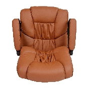 Flash Fundamentals Big & Tall 400 lb. Rated Brown LeatherSoft Swivel Office Chair with Padded Arms, BIFMA Certified, CX-1179H-BR-GG